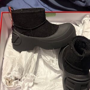 Black and Gray Ankle Boots